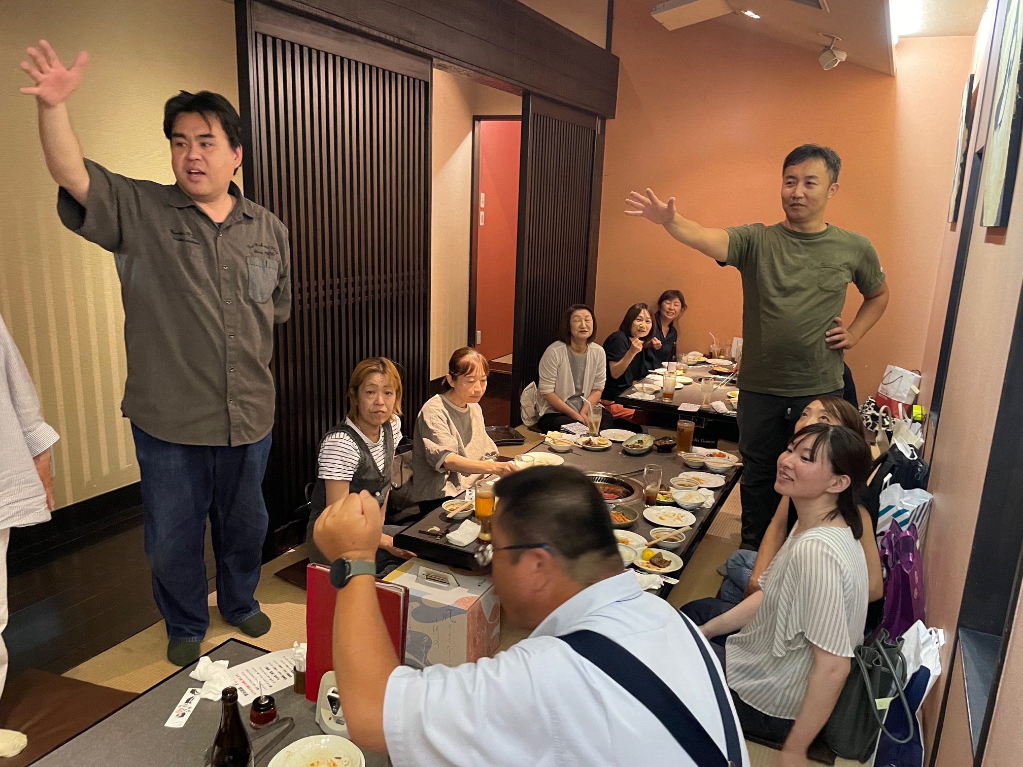 納涼会　焙屋にて